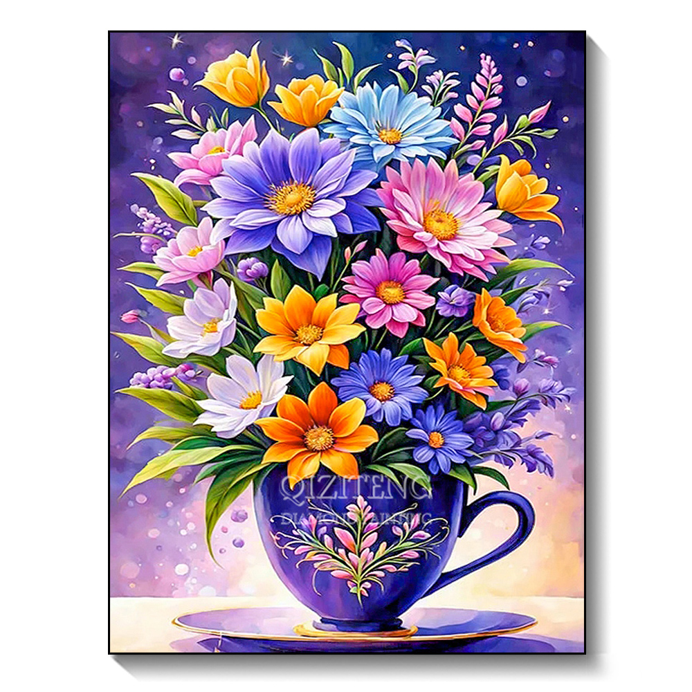 Resin Art Wallpaper - New Collection 2024 Diamond Painting Bouquet