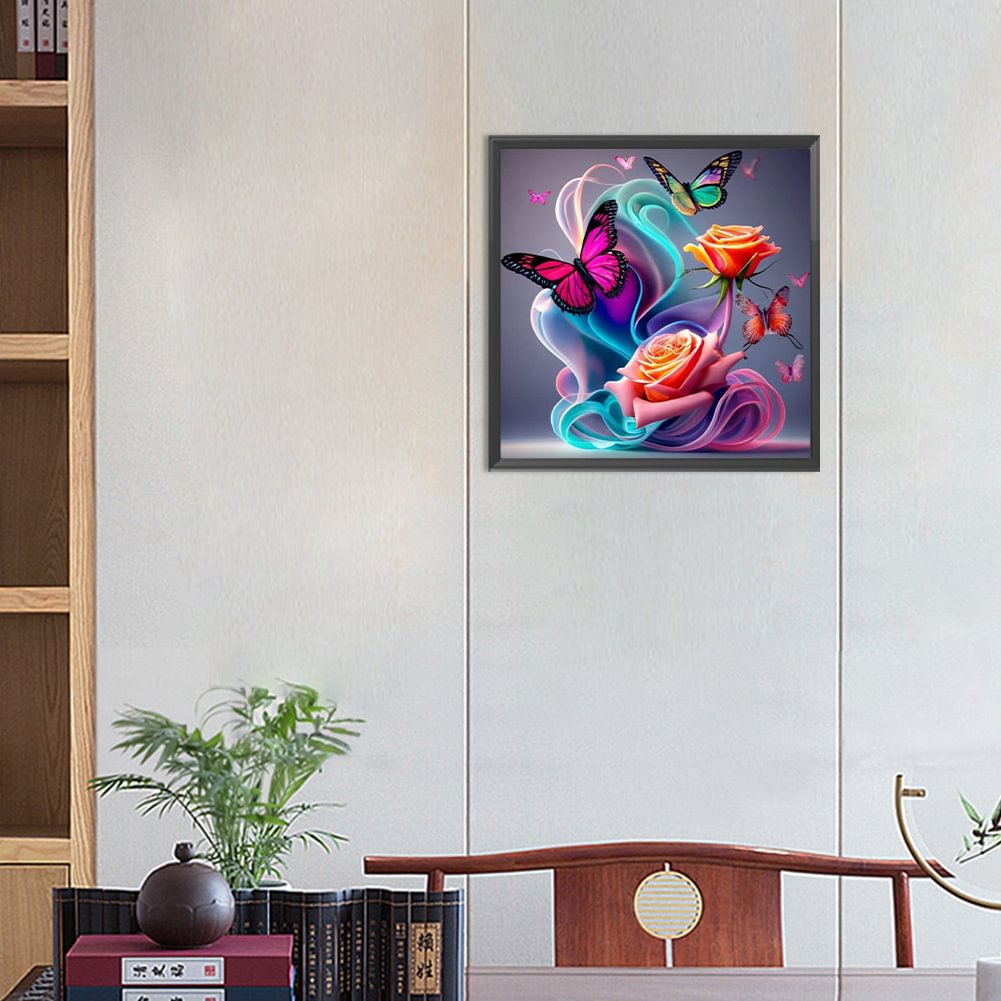 Resin Art Painting - Diamond Painting Family Butterfly Flower Fairy