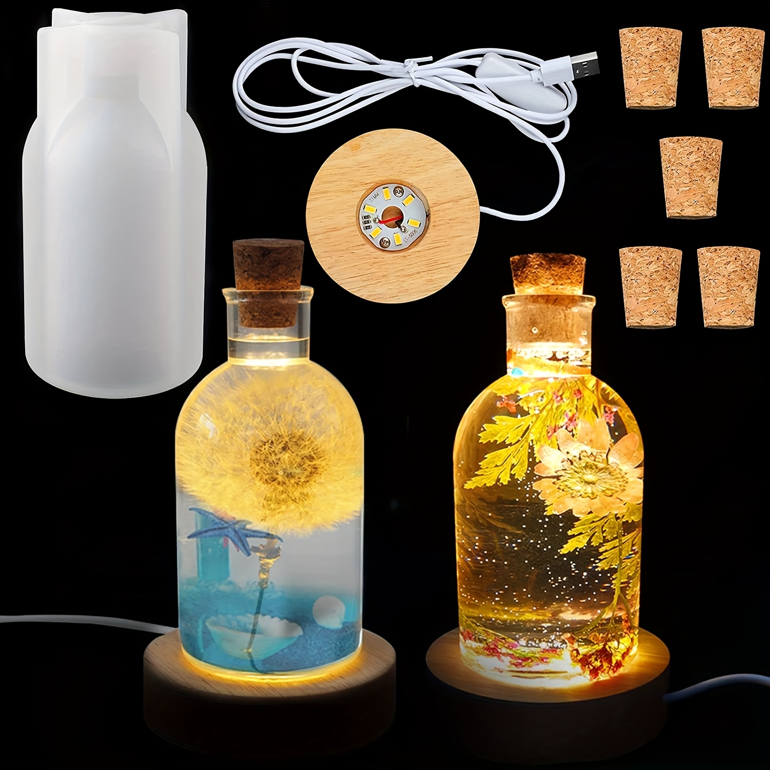 Resin Art Table - Drift Bottle Light Resin Mold Set,