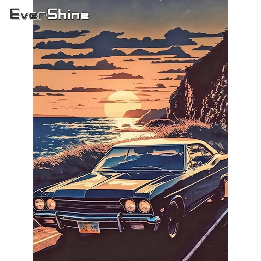 Resin Art Wallpaper - Evershine New Arrival Diamond Embroidery Car