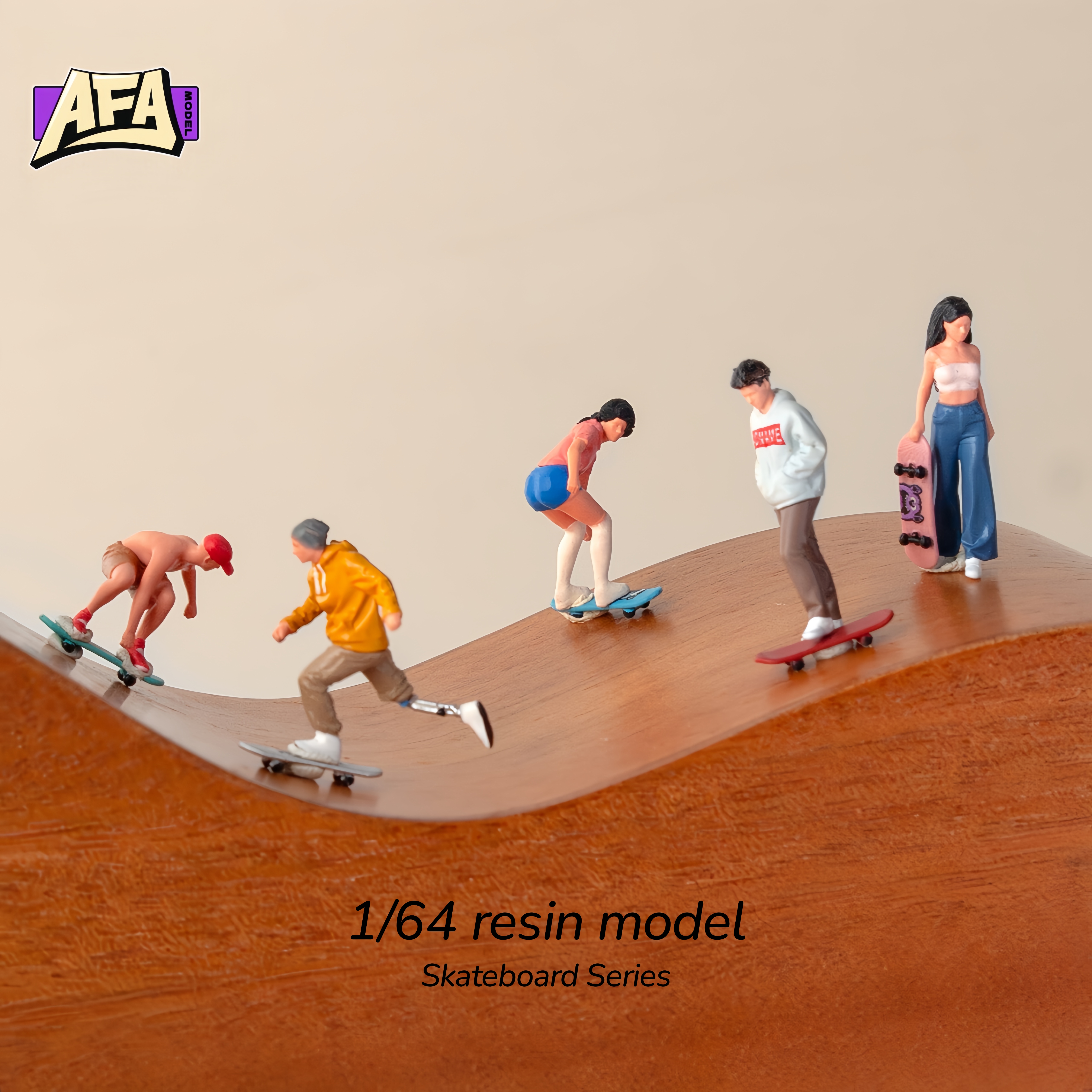 Resin Art Toys - 1 64 resin diorama skate Miniature