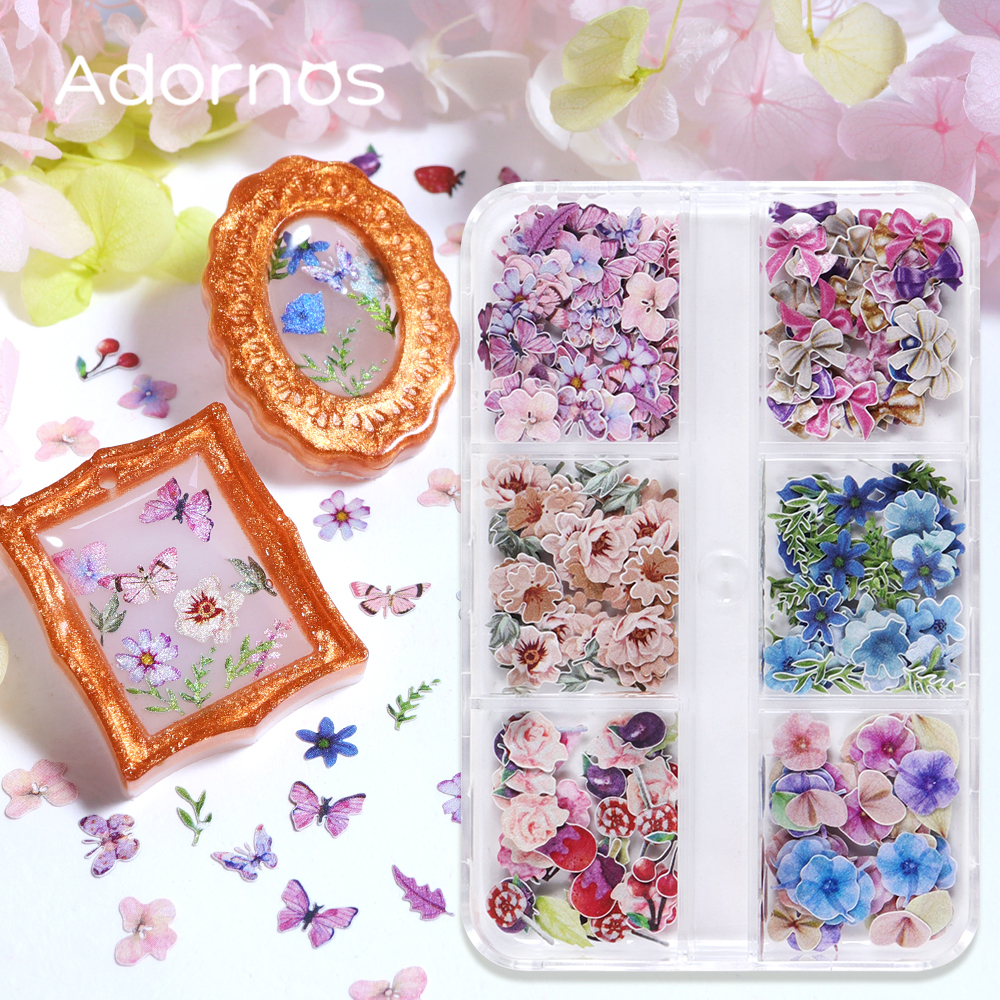 Resin Art Design - 180pcs/box Wood Pulp Flowers Chips Epoxy