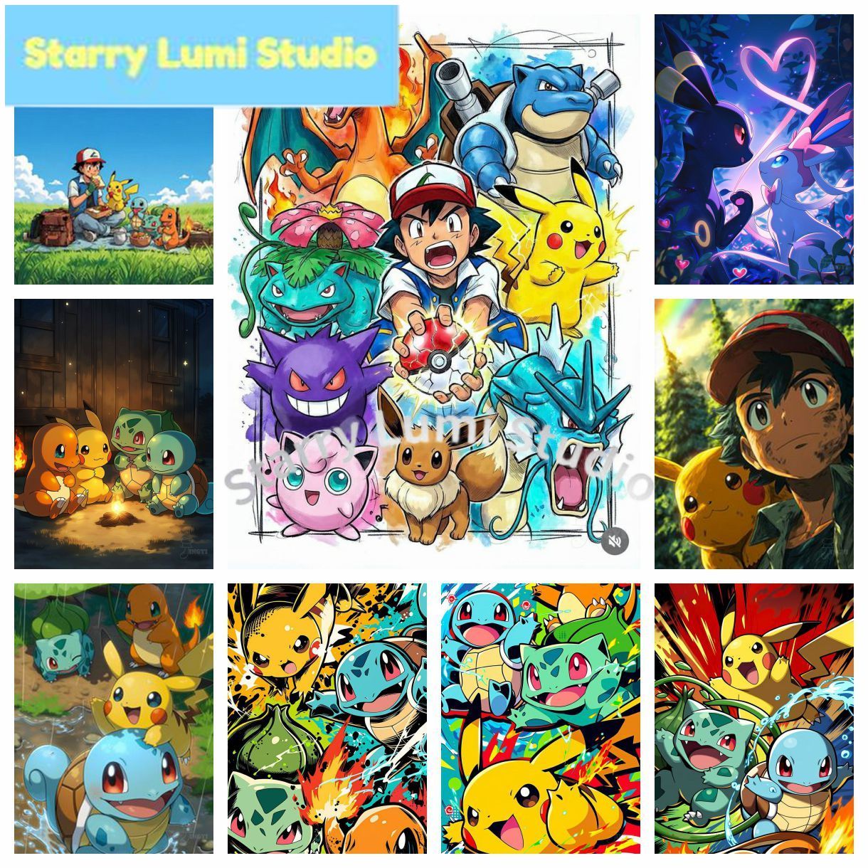 Resin Art Painting - 2026 New Pokémon Cute Pikachu 5D