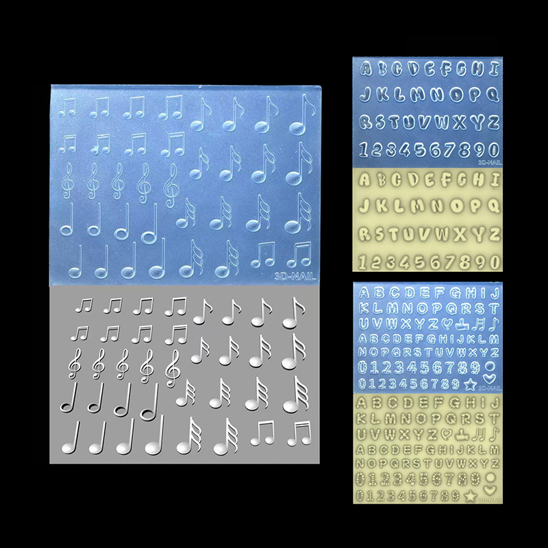 Resin Art Design - Silicone Nail Mold for 3D Letter