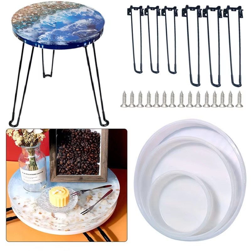 Resin Art Table - Large Round Tray UV Resin Mold