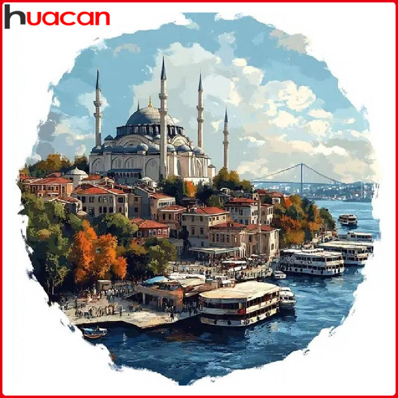 Resin Art Wallpaper - Huacan DIY Diamond Painting Kit Turkish