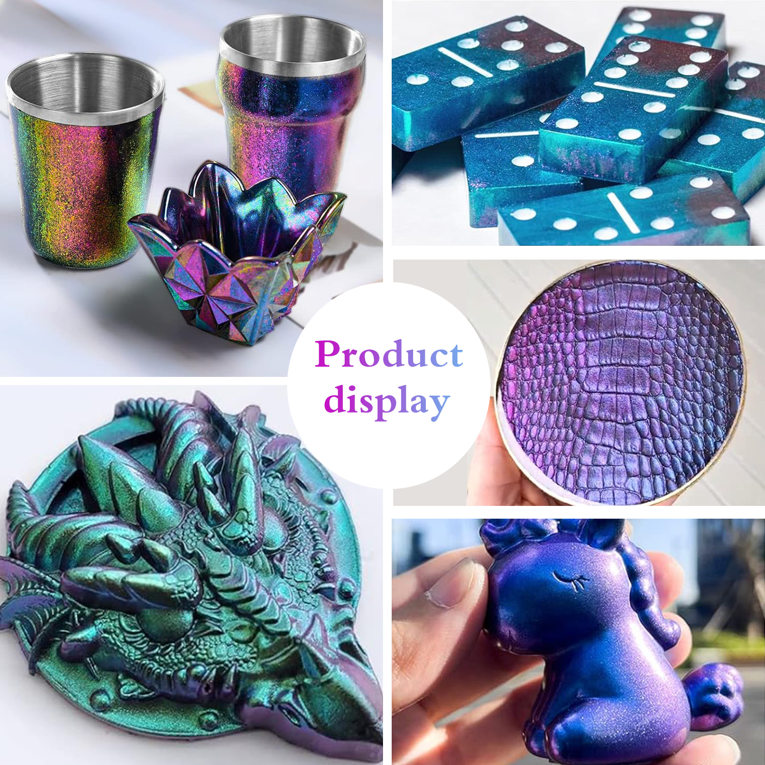 1 Set Chameleon Powder Nail Ch - Resin Dye Opaque 리뷰 및 가격