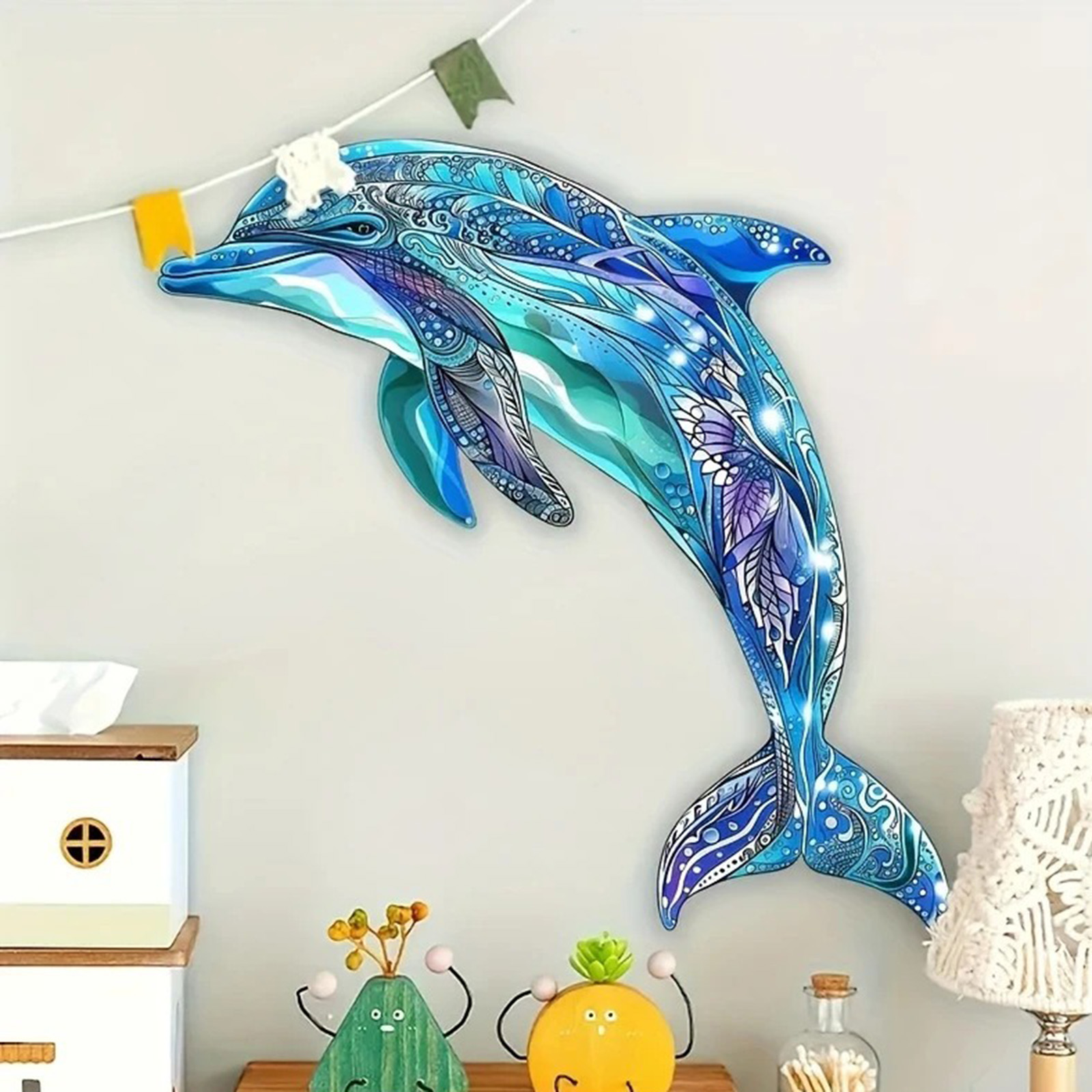 Dolphin Metal Wall Decor Brigh - Resin Art Hanging 리뷰 및 가격