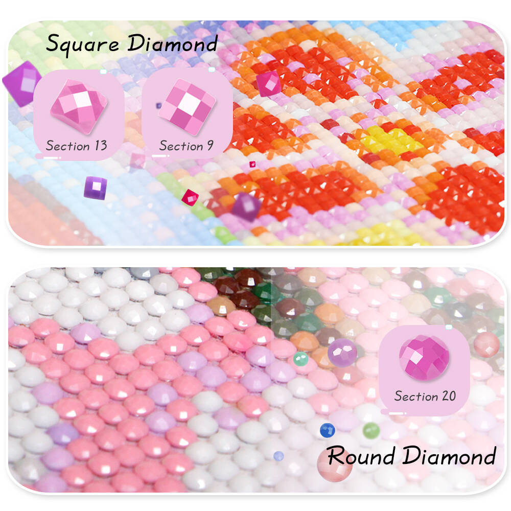 Huacan Full Square Round Diamo - Resin Art Wallpaper 리뷰 및 가격
