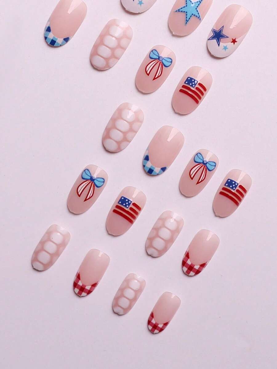 24-Piece Red White Blue Patrio - Resin Art Design 리뷰 및 가격