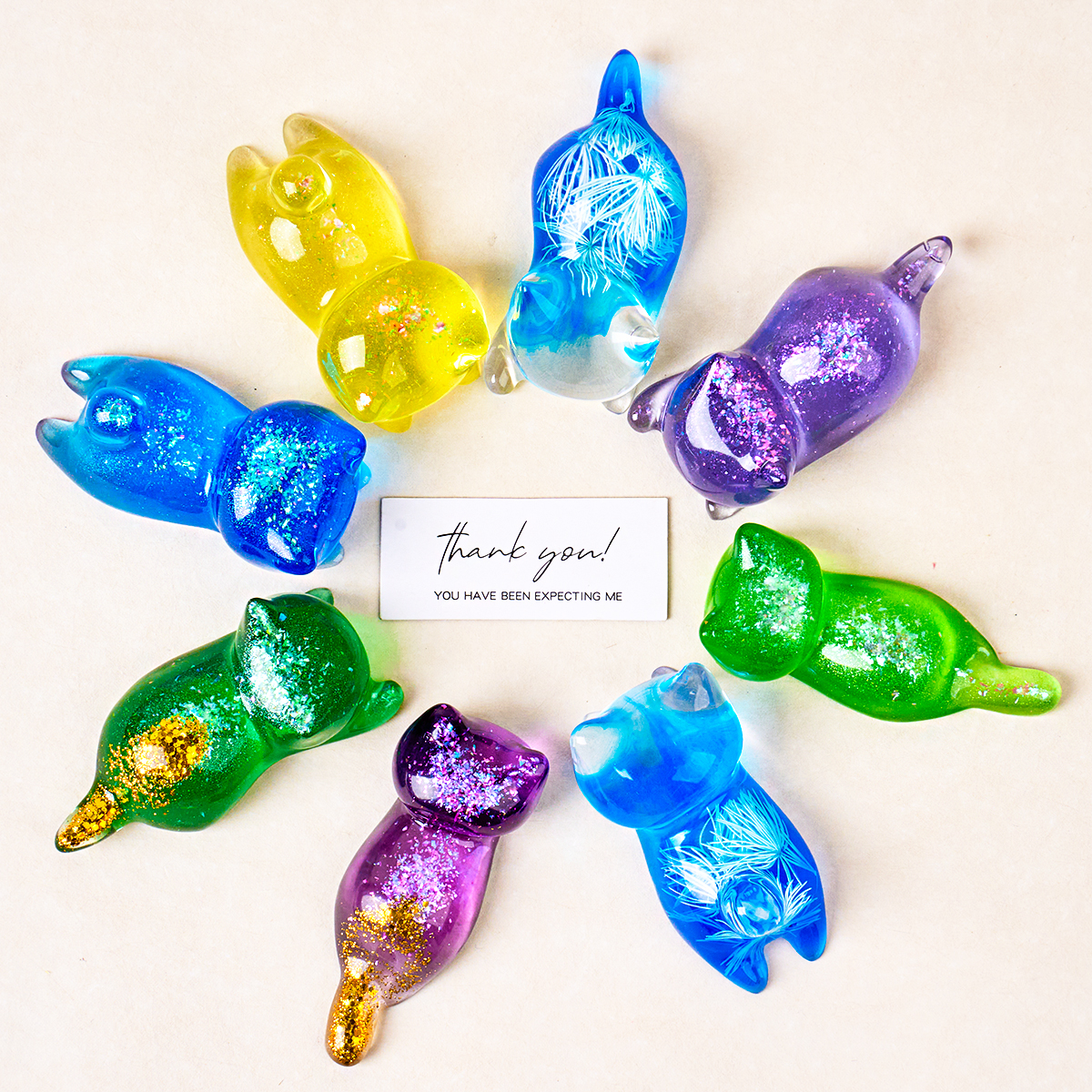 3D Cat Crystal Epoxy Resin Mol - Resin Art Table 리뷰 및 가격