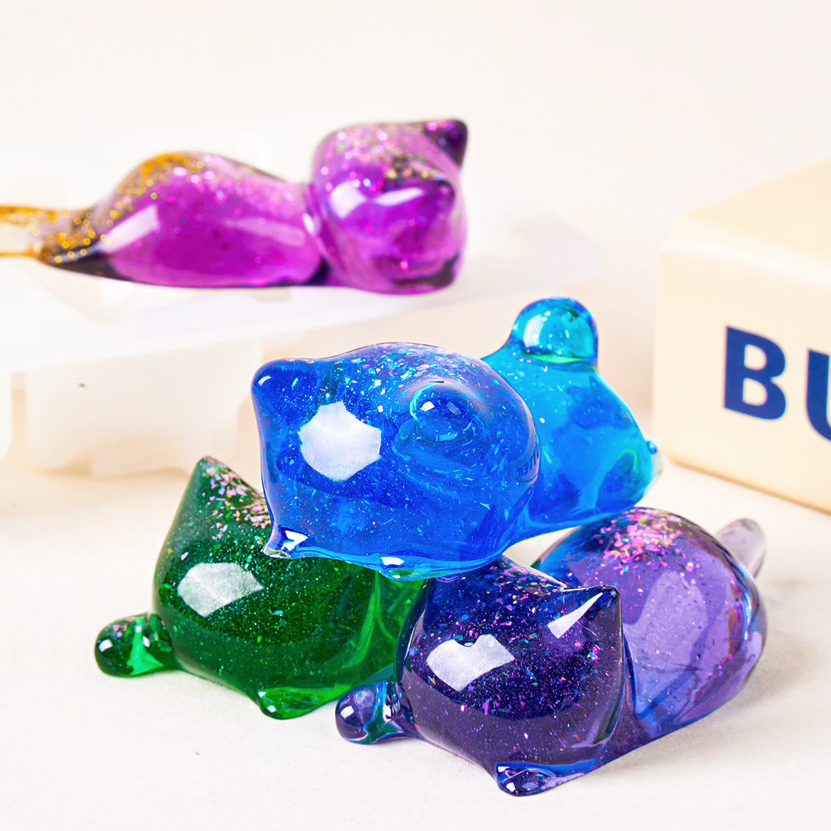 3D Cat Crystal Epoxy Resin Mol - Resin Art Table 리뷰 및 가격