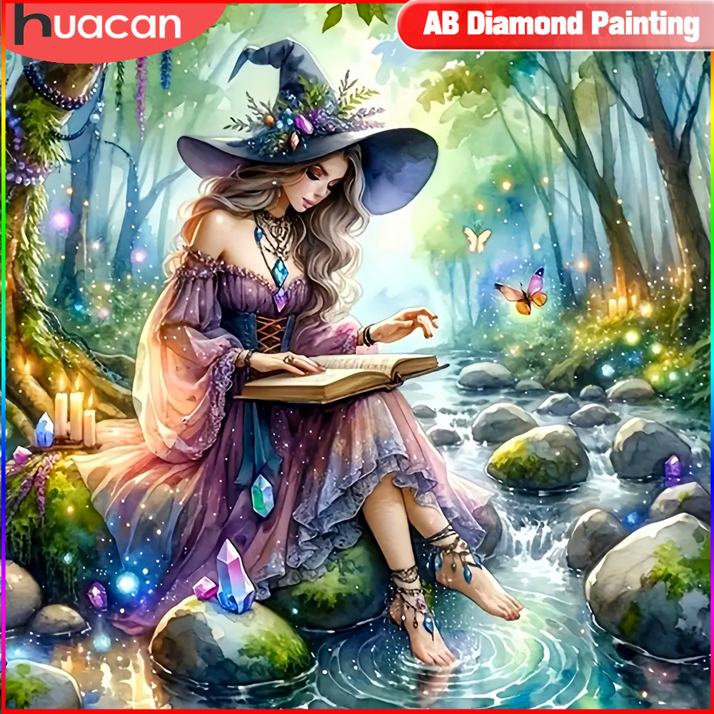 HUACAN Diamond Embroidery Witc - Resin Art Wallpaper 리뷰 및 가격