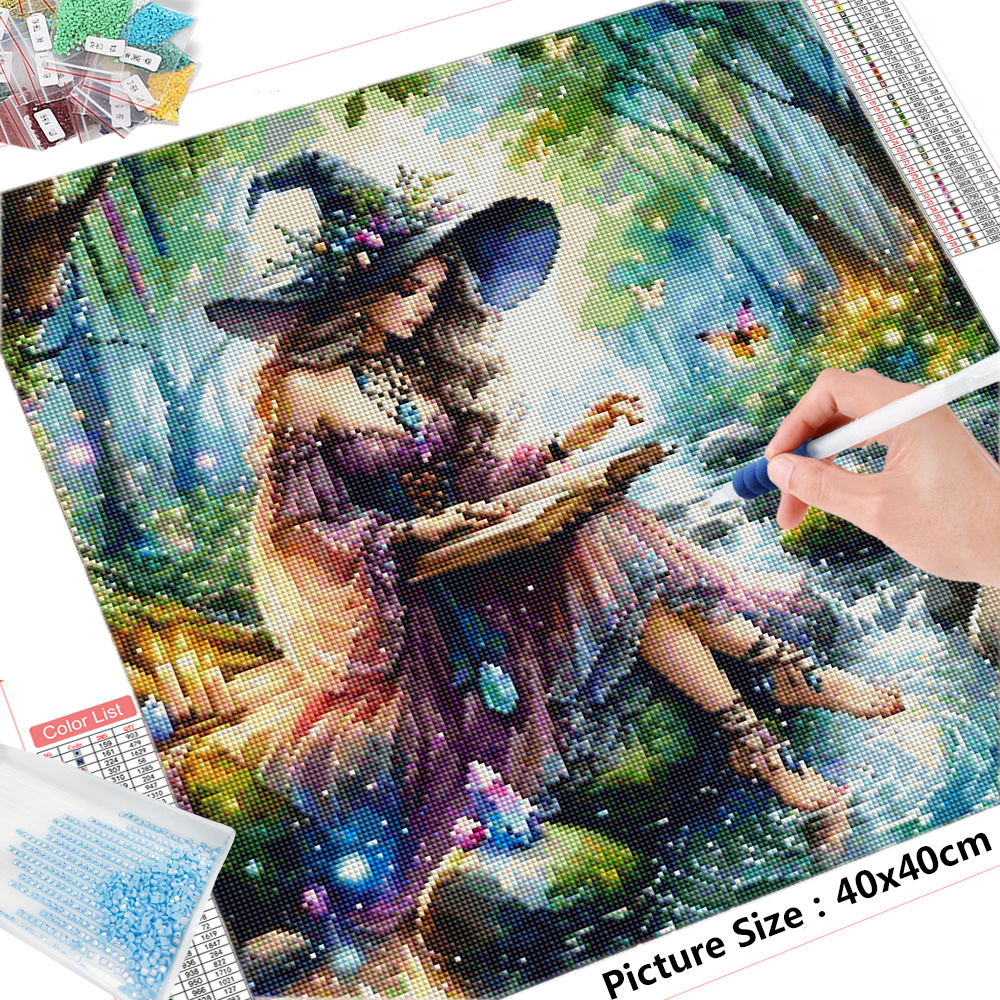 HUACAN Diamond Embroidery Witc - Resin Art Wallpaper 리뷰 및 가격