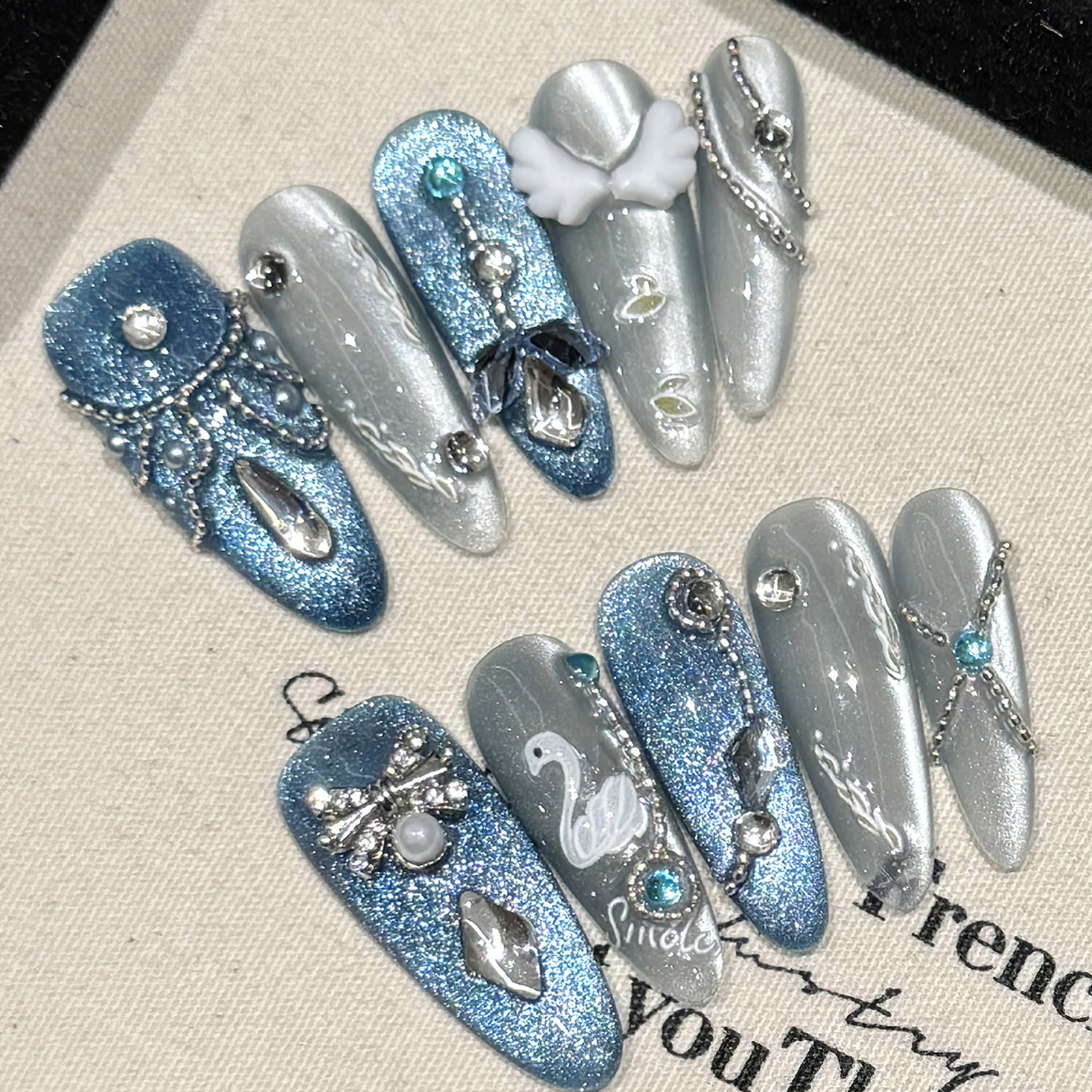10Pcs White Swan Handmade Fals - Resin Art Glitter 리뷰 및 가격