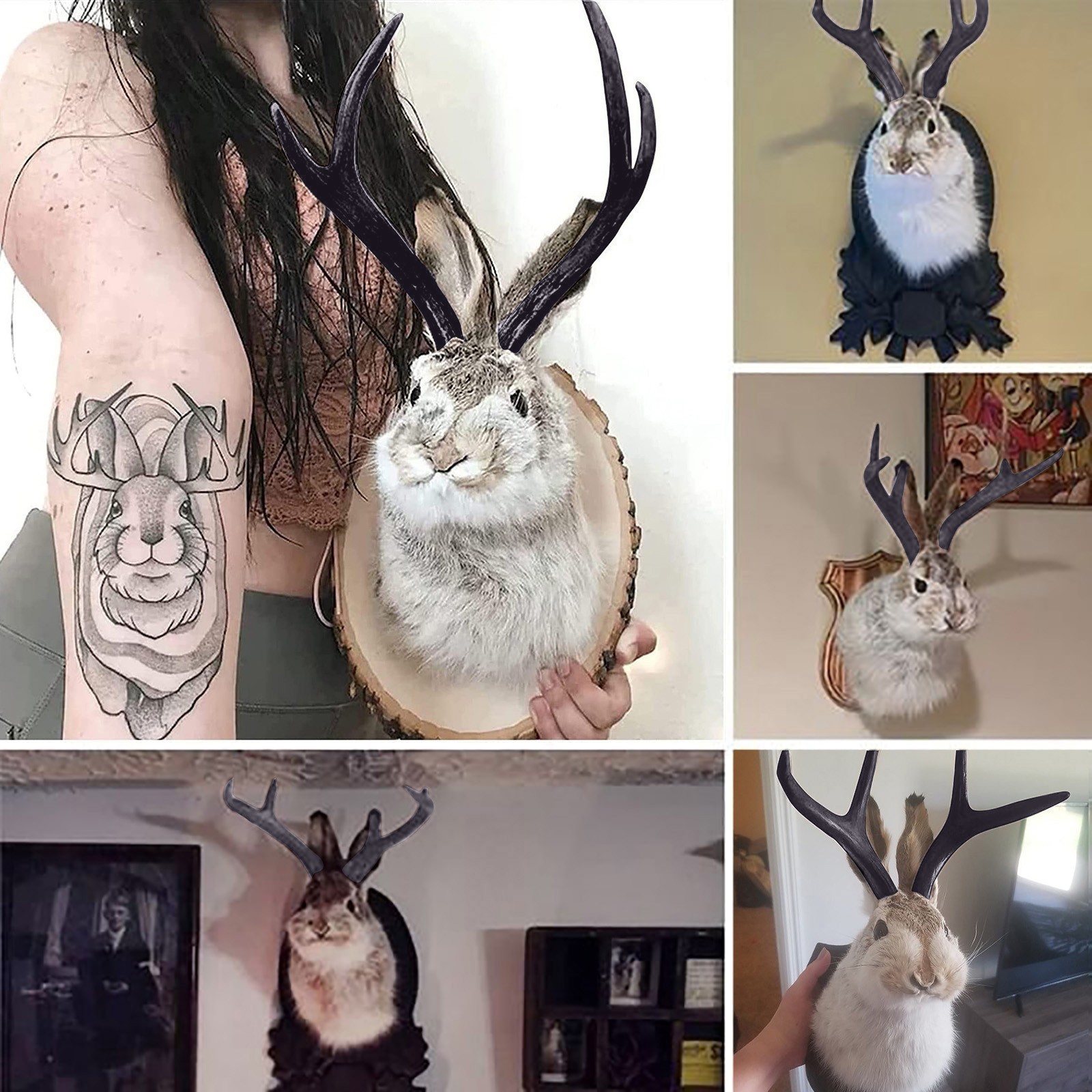 Easter Gift Bunny Head Antlers - Resin Art Hanging 리뷰 및 가격