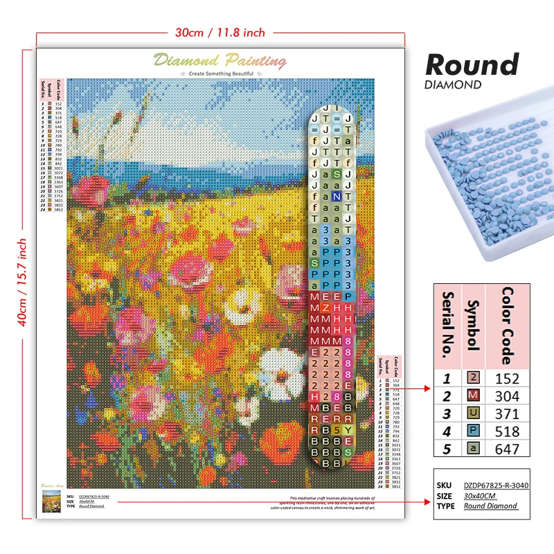 1pc frameless 5D DIY Diamond P - Resin Art Kits For Adults 리뷰 및 가격