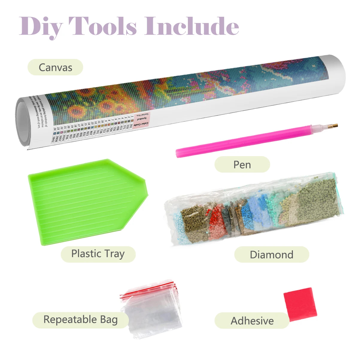 1pc frameless 5D DIY Diamond P - Resin Art Kits For Adults 리뷰 및 가격