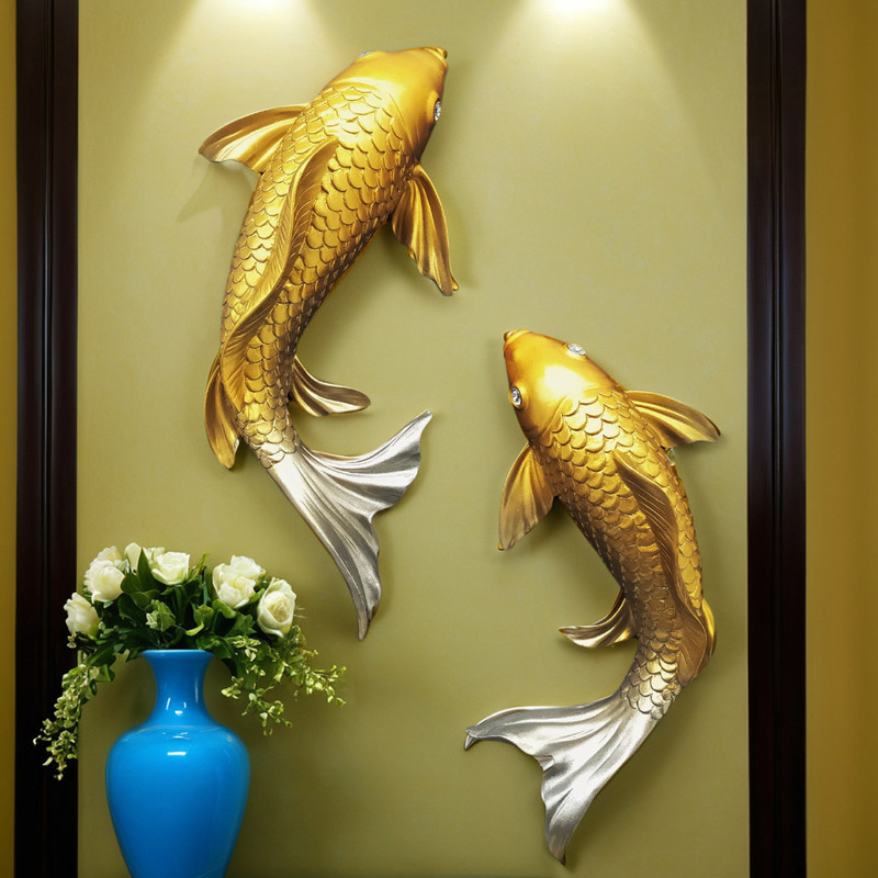 Lucky Koi Fish 3D Wall Decor,  - Resin Art Hanging 리뷰 및 가격