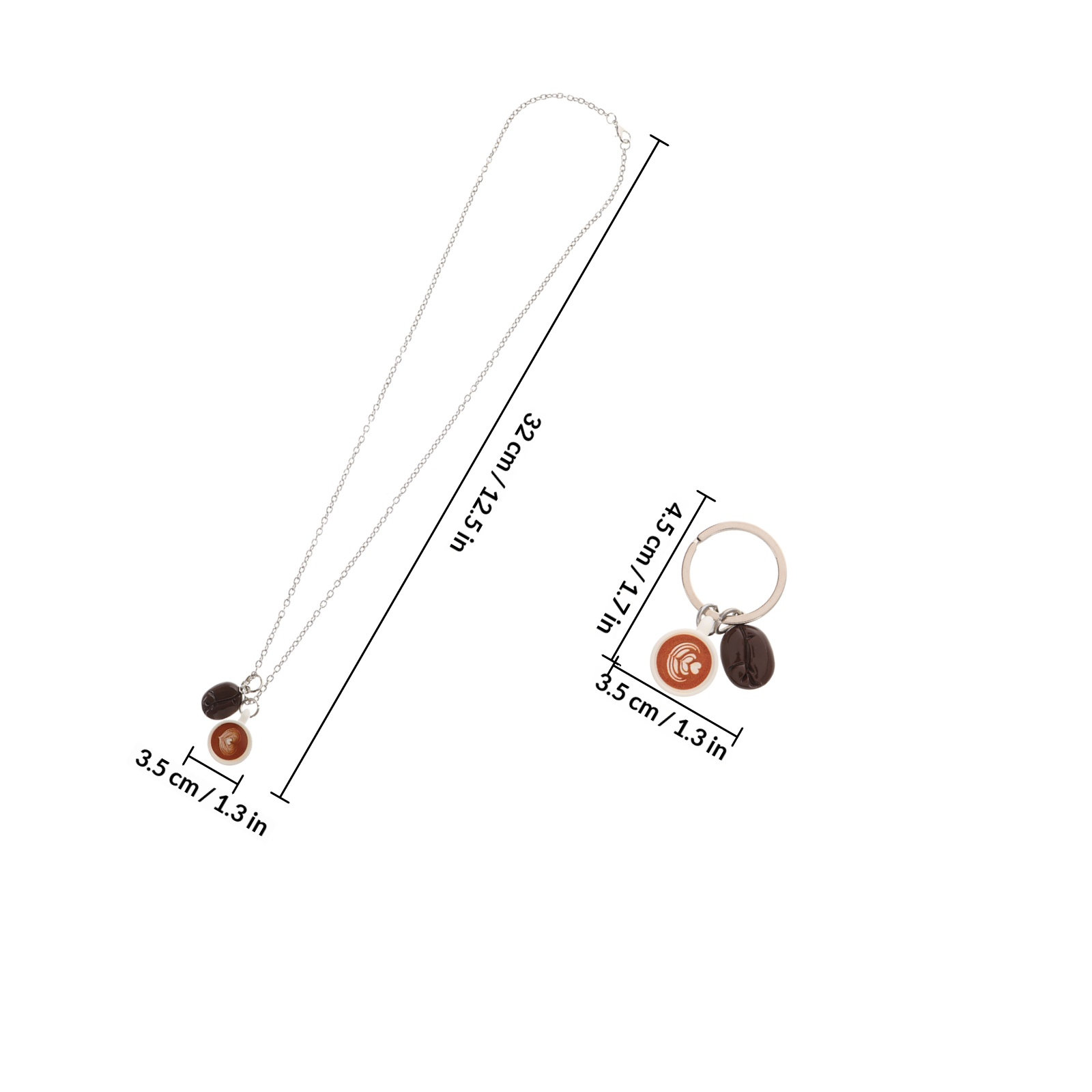 Coffee Bean Shaped Heart Penda - Resin Art Keychain Design 리뷰 및 가격