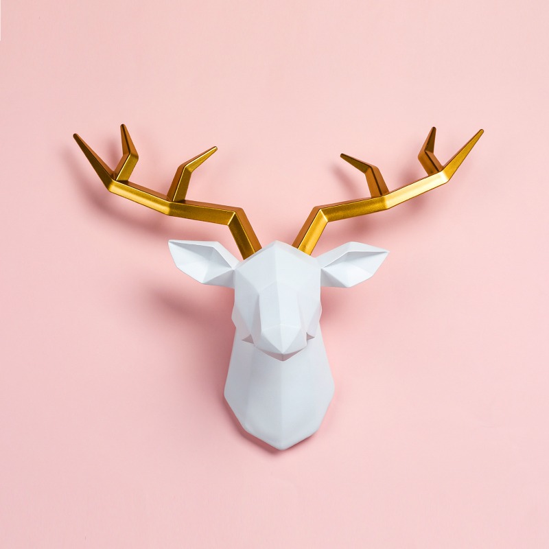 1PC Deer Head Sculpture Animal - Resin Art Hanging 리뷰 및 가격