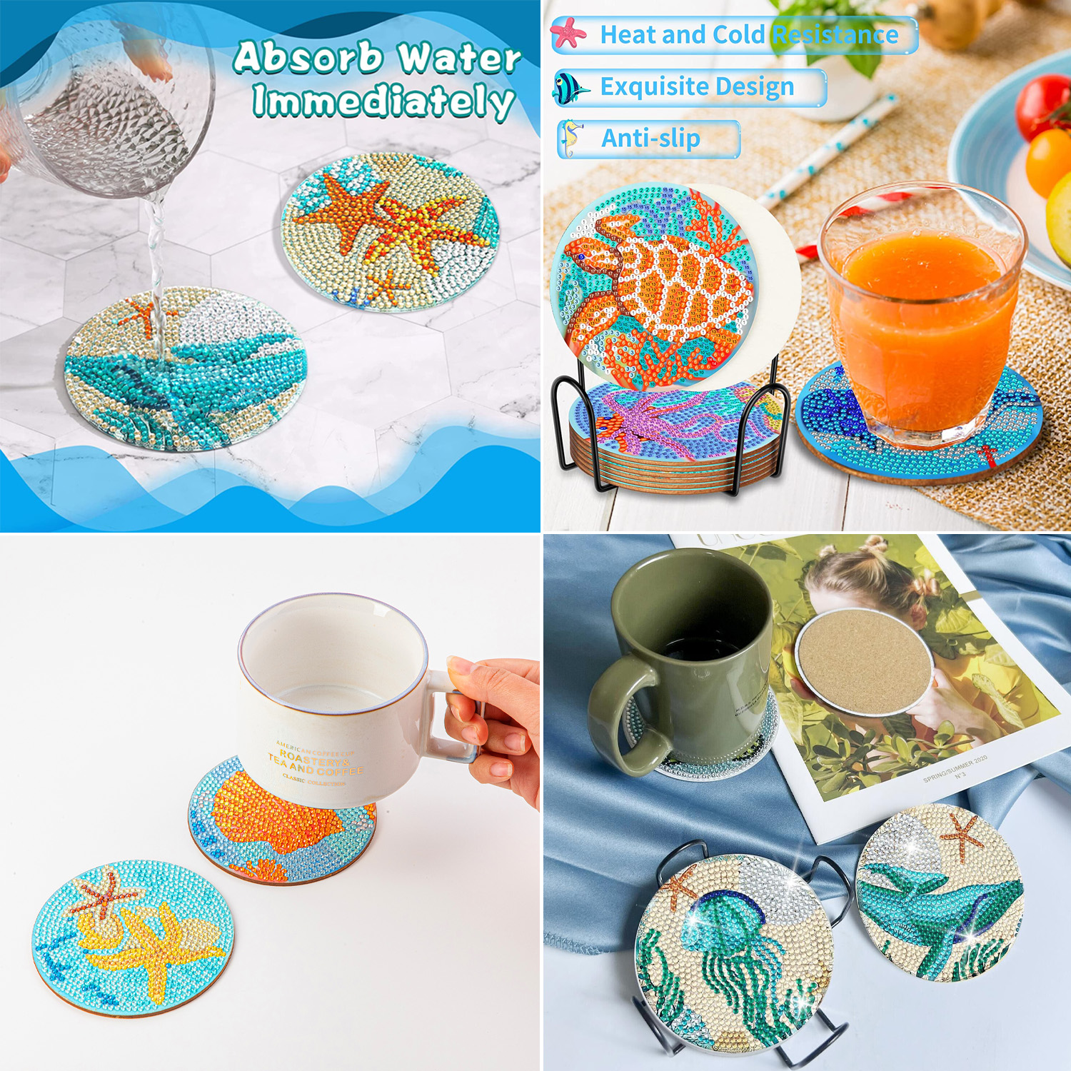 RUOPOTY 8pc/sets Diamond Paint - Resin Art Kits For Adults 리뷰 및 가격
