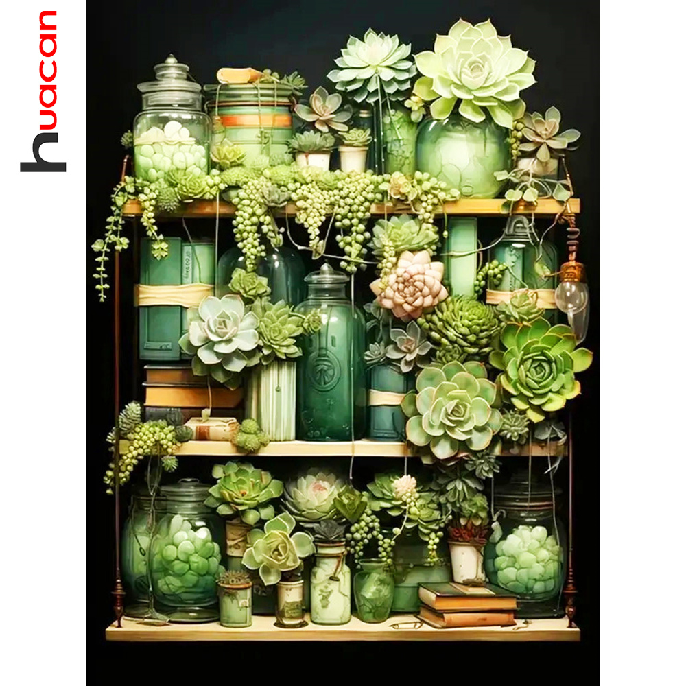 Huacan Diamond Painting Succul - Resin Art Wallpaper 리뷰 및 가격