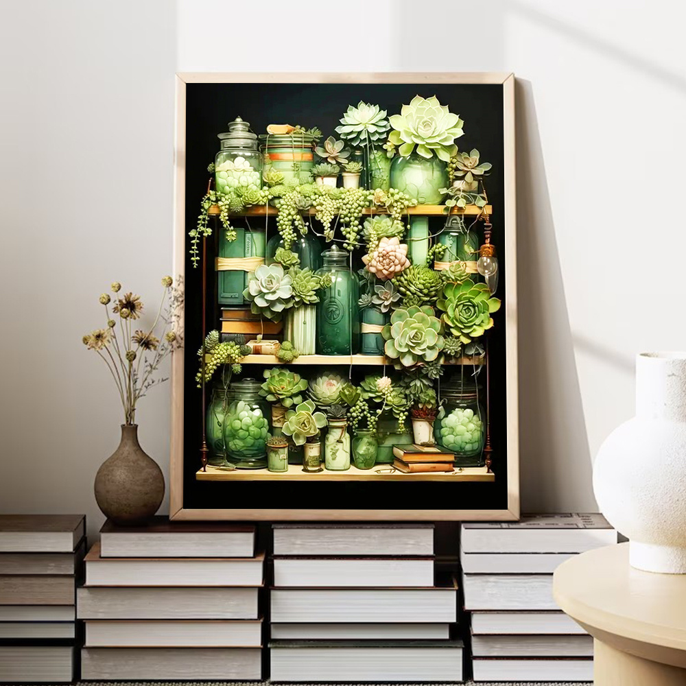 Huacan Diamond Painting Succul - Resin Art Wallpaper 리뷰 및 가격