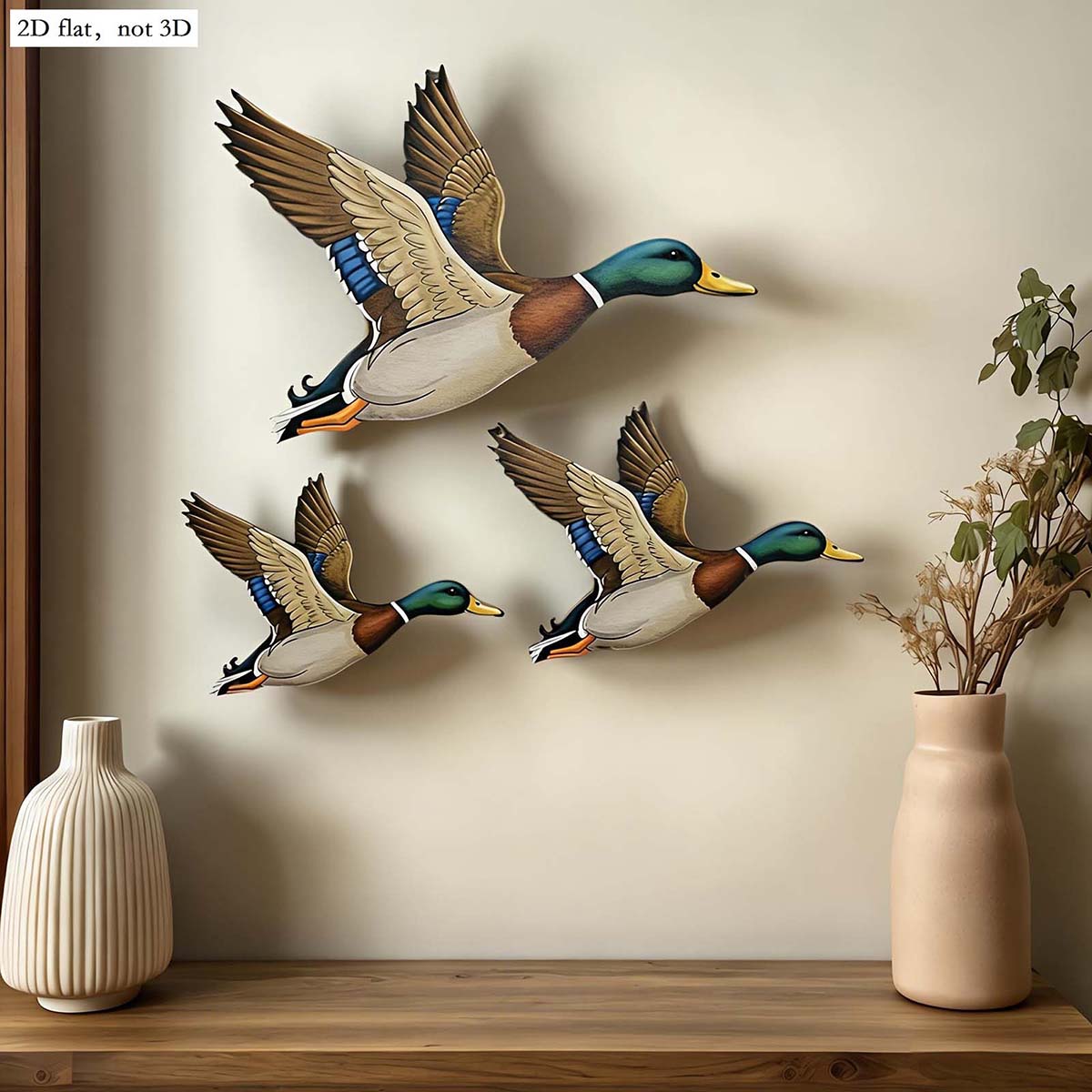 3Pcs Wild Duck Wall Arts Uniqu - Resin Art Hanging 리뷰 및 가격