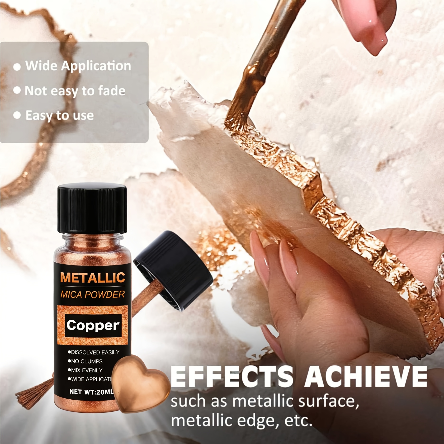 Metallic Mica Powder, Brushed  - Resin Dye Opaque 리뷰 및 가격