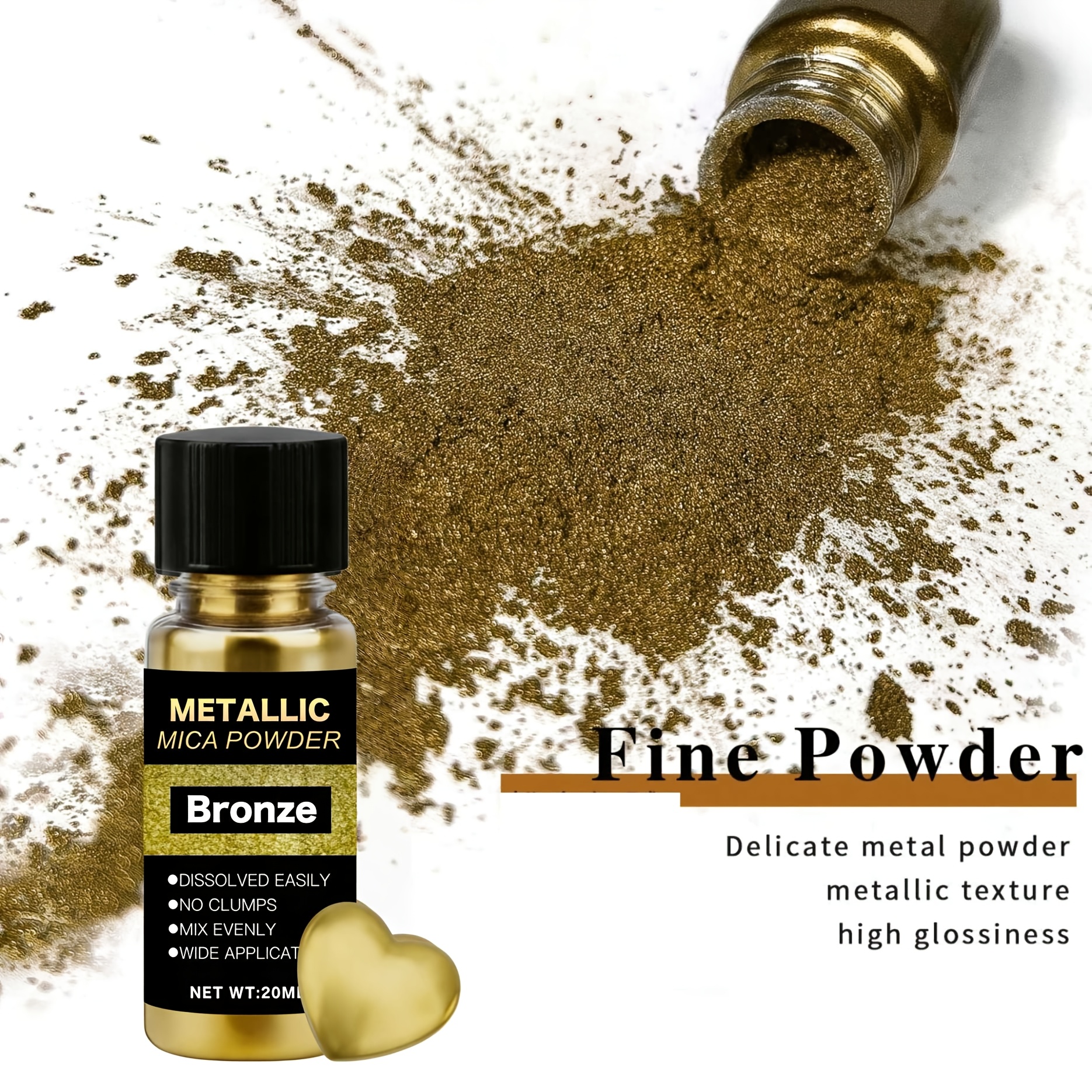 Metallic Mica Powder, Brushed  - Resin Dye Opaque 리뷰 및 가격