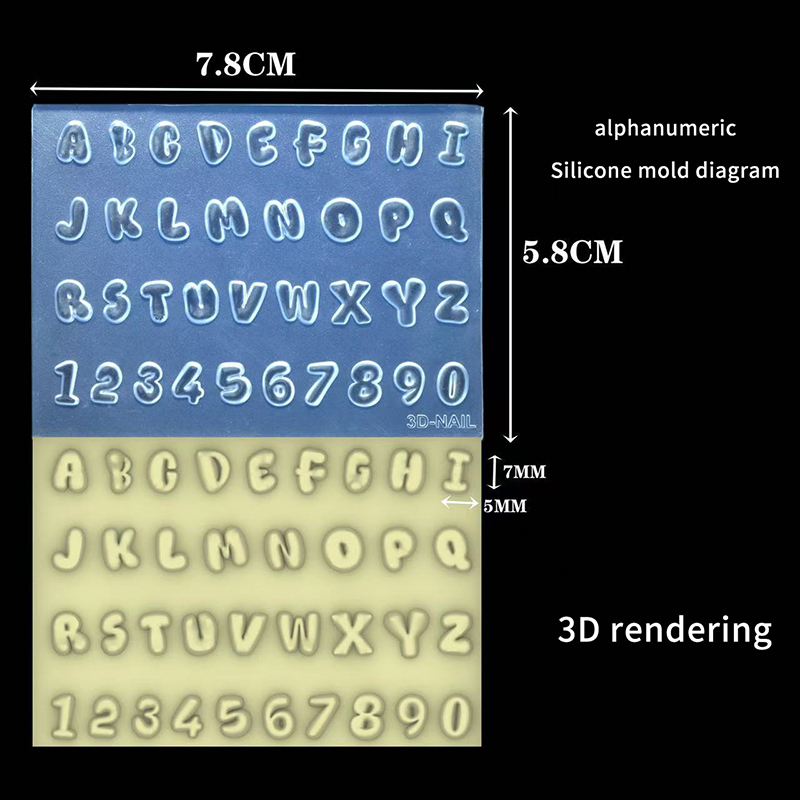 Silicone Nail Mold for 3D Lett - Resin Art Design 리뷰 및 가격
