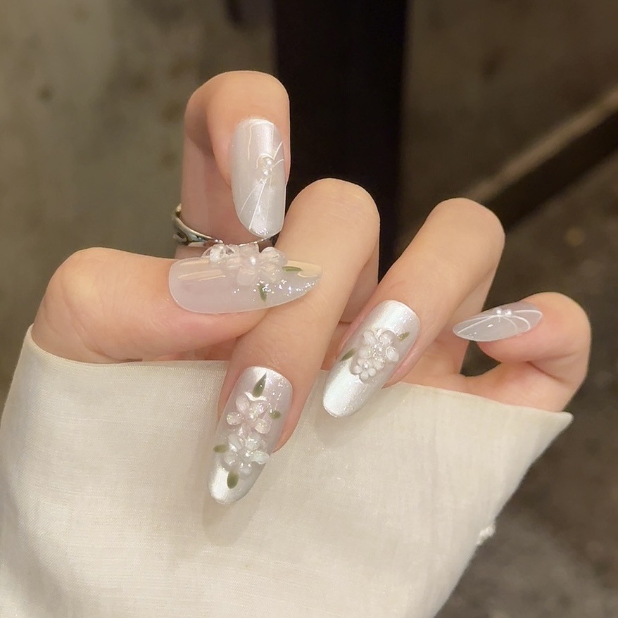 10pcs Glitter Sliver Press On  - Resin Art Design 리뷰 및 가격