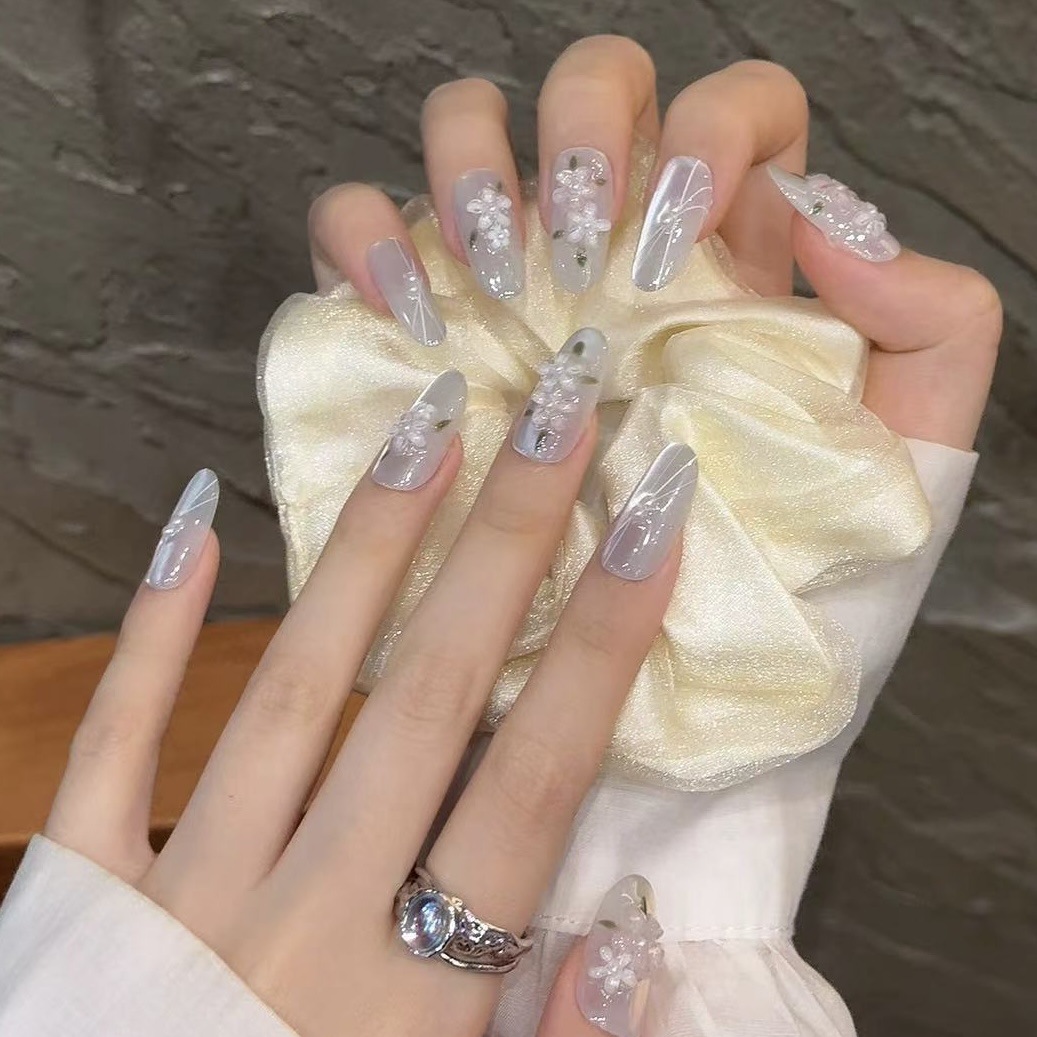 10pcs Glitter Sliver Press On  - Resin Art Design 리뷰 및 가격