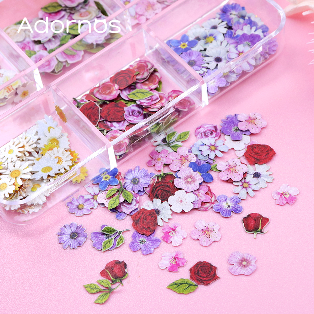 6 Grids Flowers Wood Pulp Chip - Resin Art Design 리뷰 및 가격