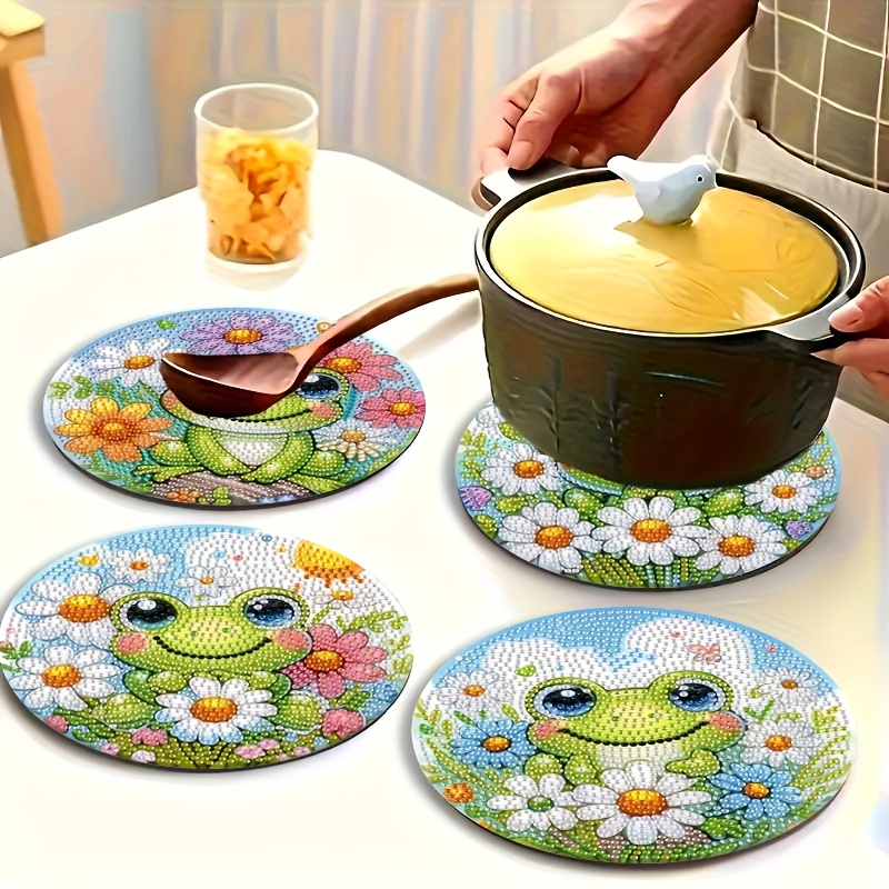 4-piece frog patterned wooden  - Resin Art Table 리뷰 및 가격
