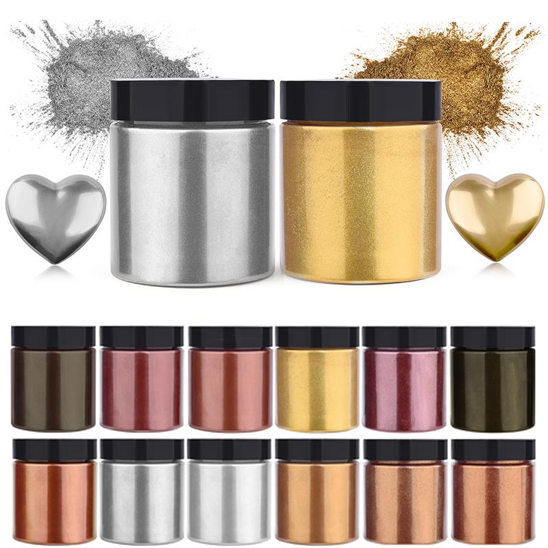 50g Shimmer Metallic Gold Silv - Resin Dye Opaque 리뷰 및 가격