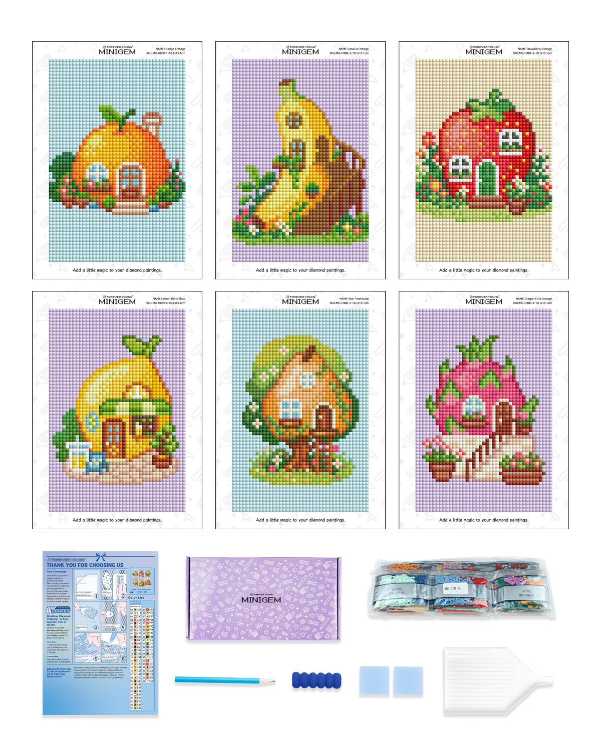 Forever Young Minigem 6PCS Fru - Resin Art Kits For Adults 리뷰 및 가격