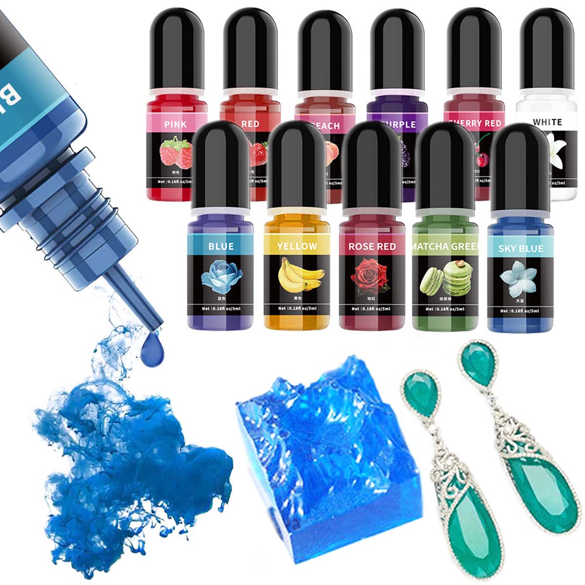 5ml/Bottle Epoxy Resin Pigment - Resin Dye Opaque 리뷰 및 가격