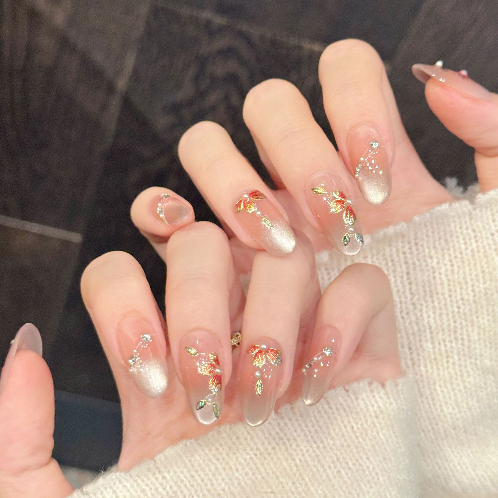 10pcs Handmade Fake Nails Pres - Resin Art Design 리뷰 및 가격