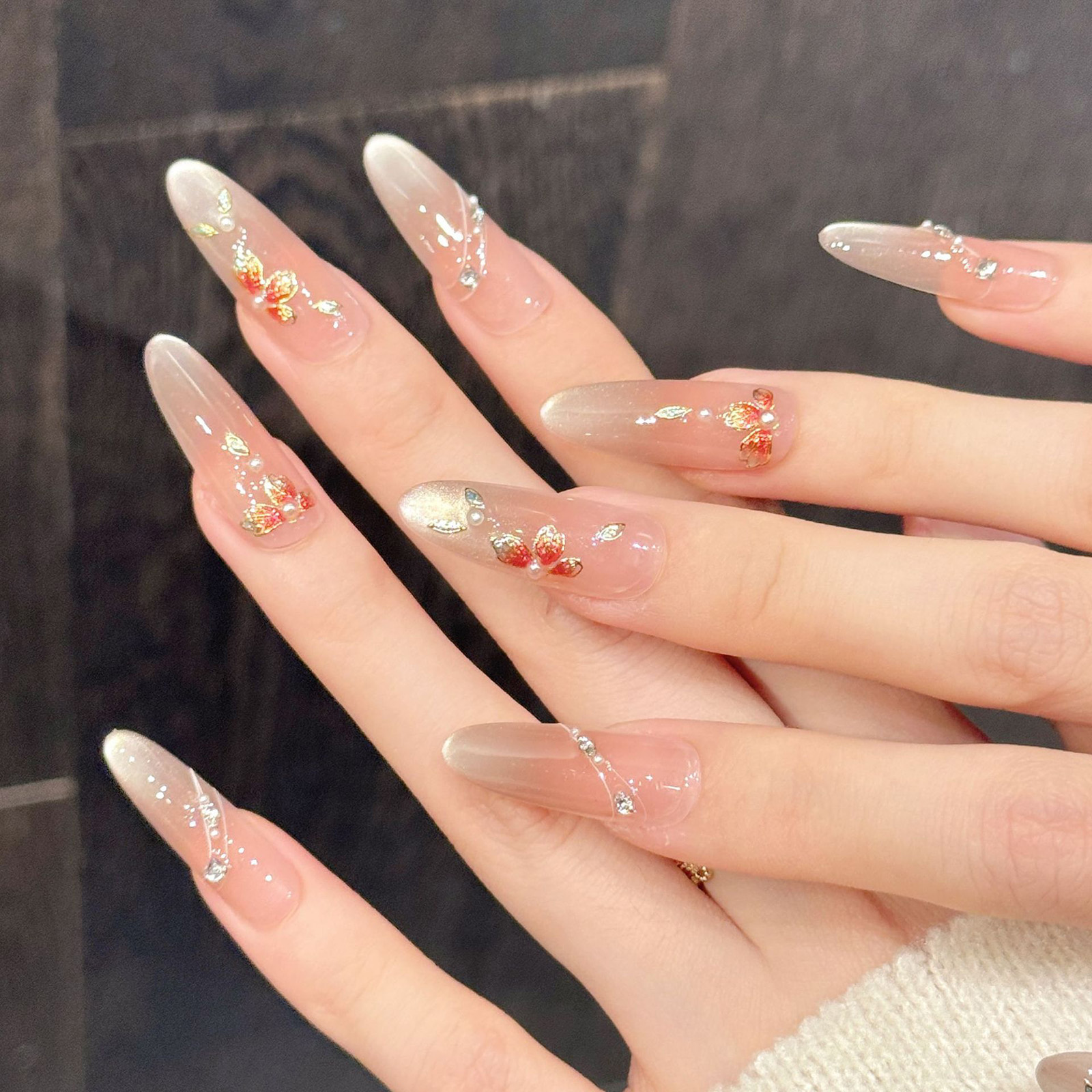10pcs Handmade Fake Nails Pres - Resin Art Design 리뷰 및 가격