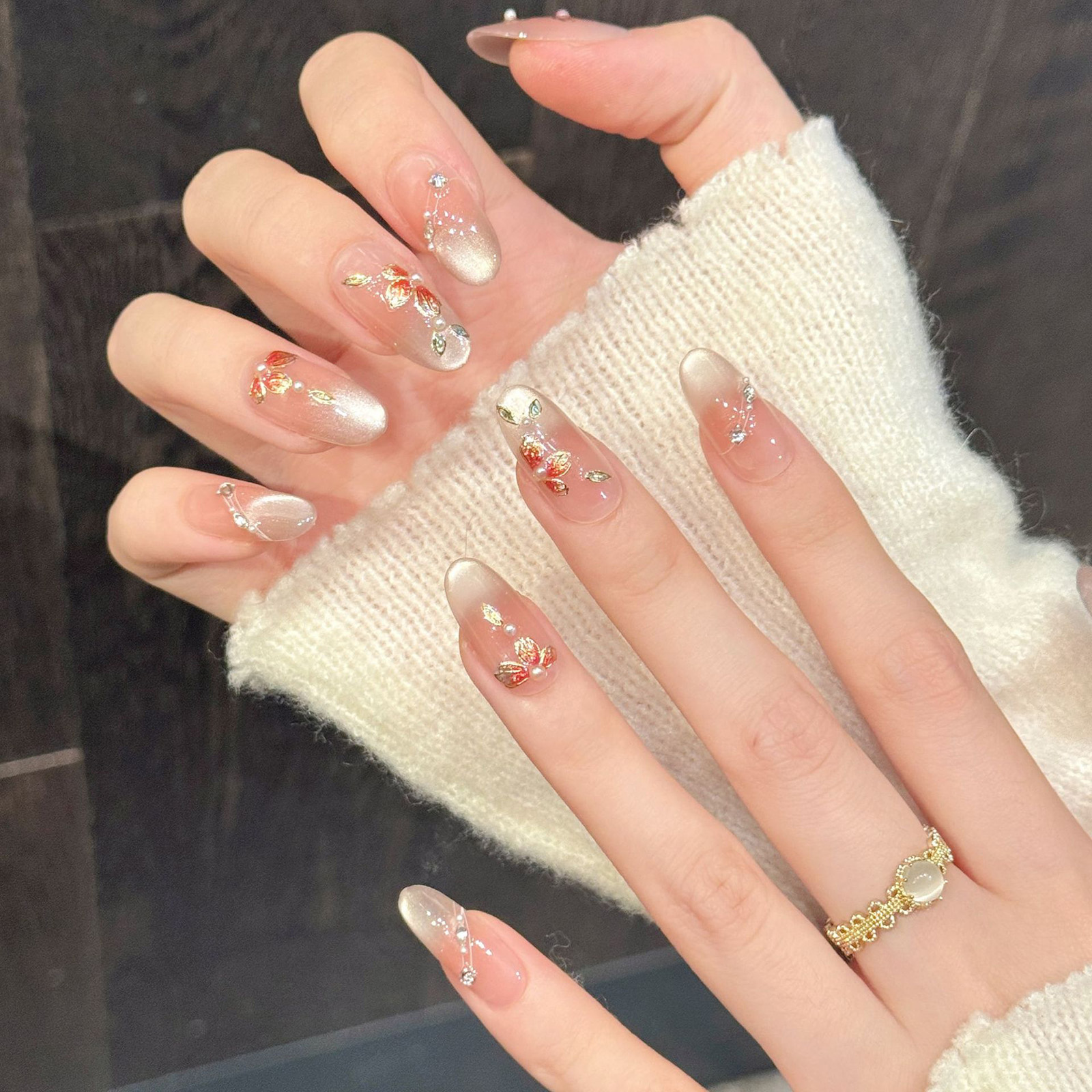 10pcs Handmade Fake Nails Pres - Resin Art Design 리뷰 및 가격