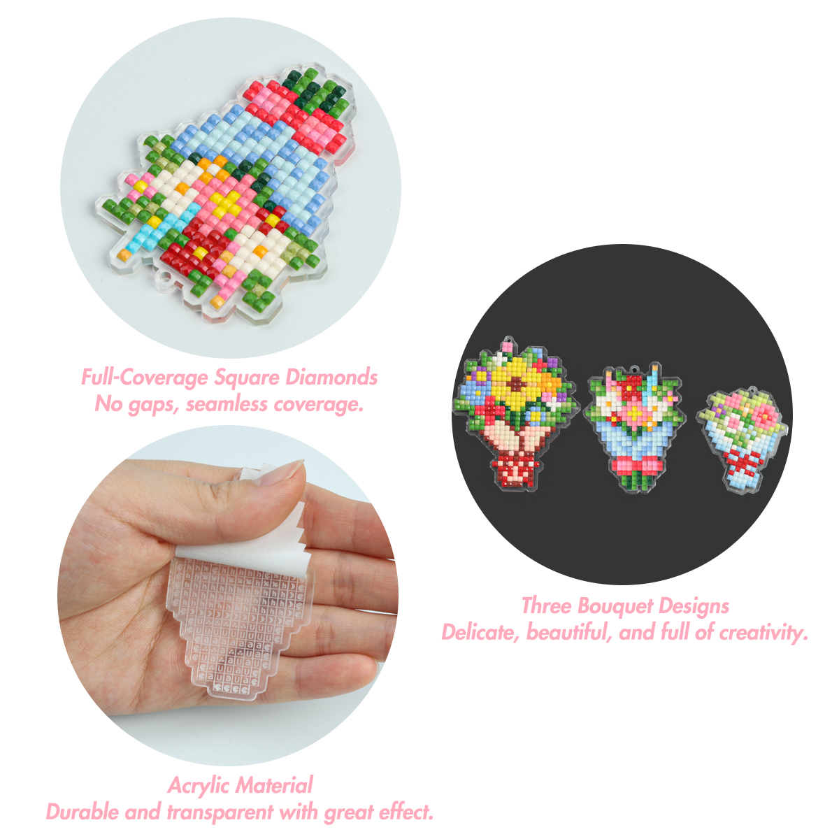 FOREVER YOUNG 3PCS Bouquet Acr - Resin Art Painting 리뷰 및 가격
