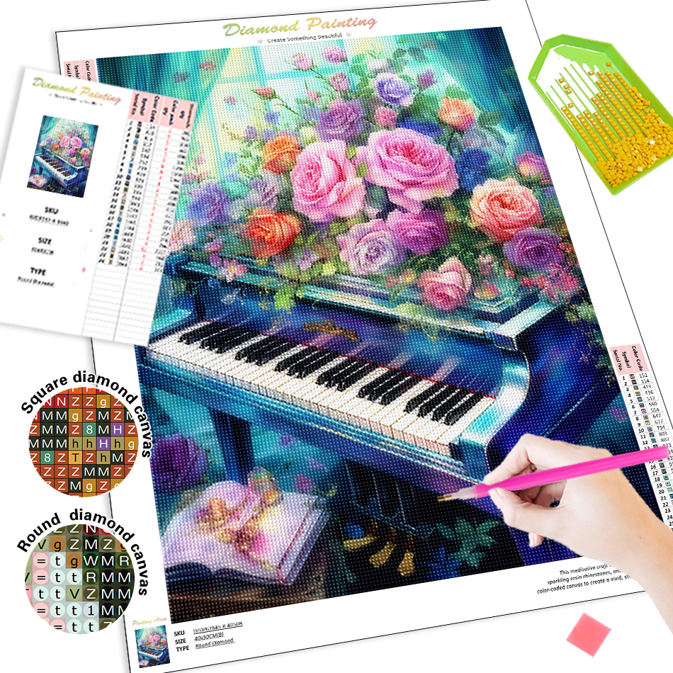 1pc frameless  Diamond Paintin - Resin Art Design 리뷰 및 가격